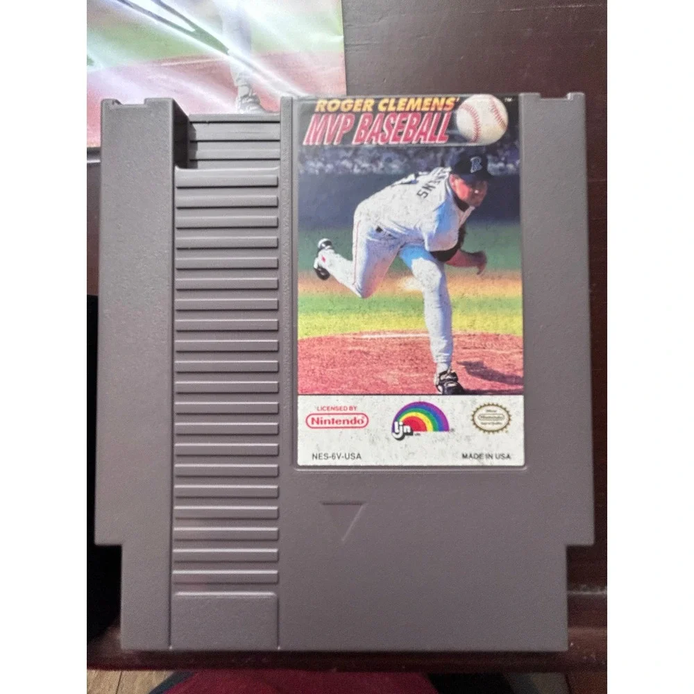 Roger Clemens MVP Baseball Nintendo NES Game Cartridge Manual & Sleeve LJN